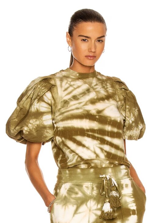 Ulla Johnson Tops - Ulla Johnson Elliot Pullover Tie Dye Puff Sleeve Sweatshirt. Large